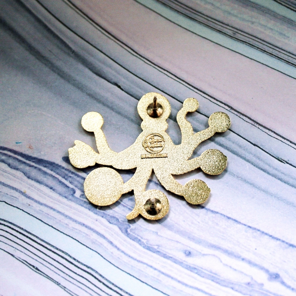 Space Octo Pin Back