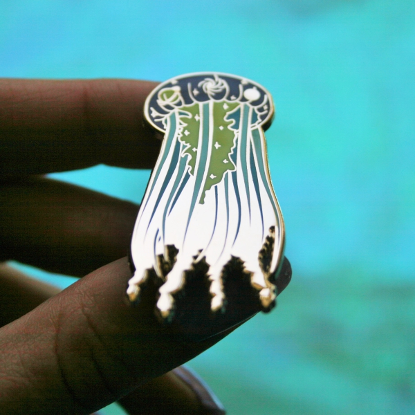 Galactic Jellyfish Hard Enamel Pin