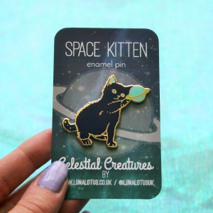 Space Kitten Hard Enamel Pin