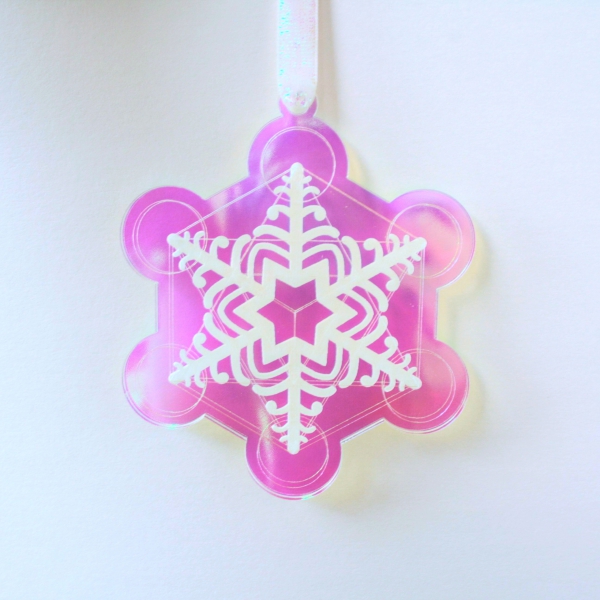 Sacred Geometry Snowflake Acrylic Decoration