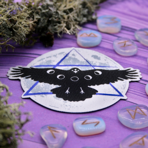 Crow Moon Iron On Patch