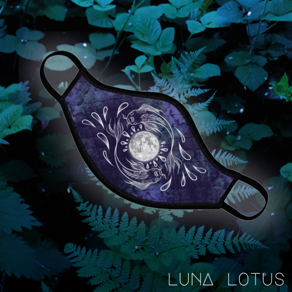 Luna Lotus Koi Face Mask